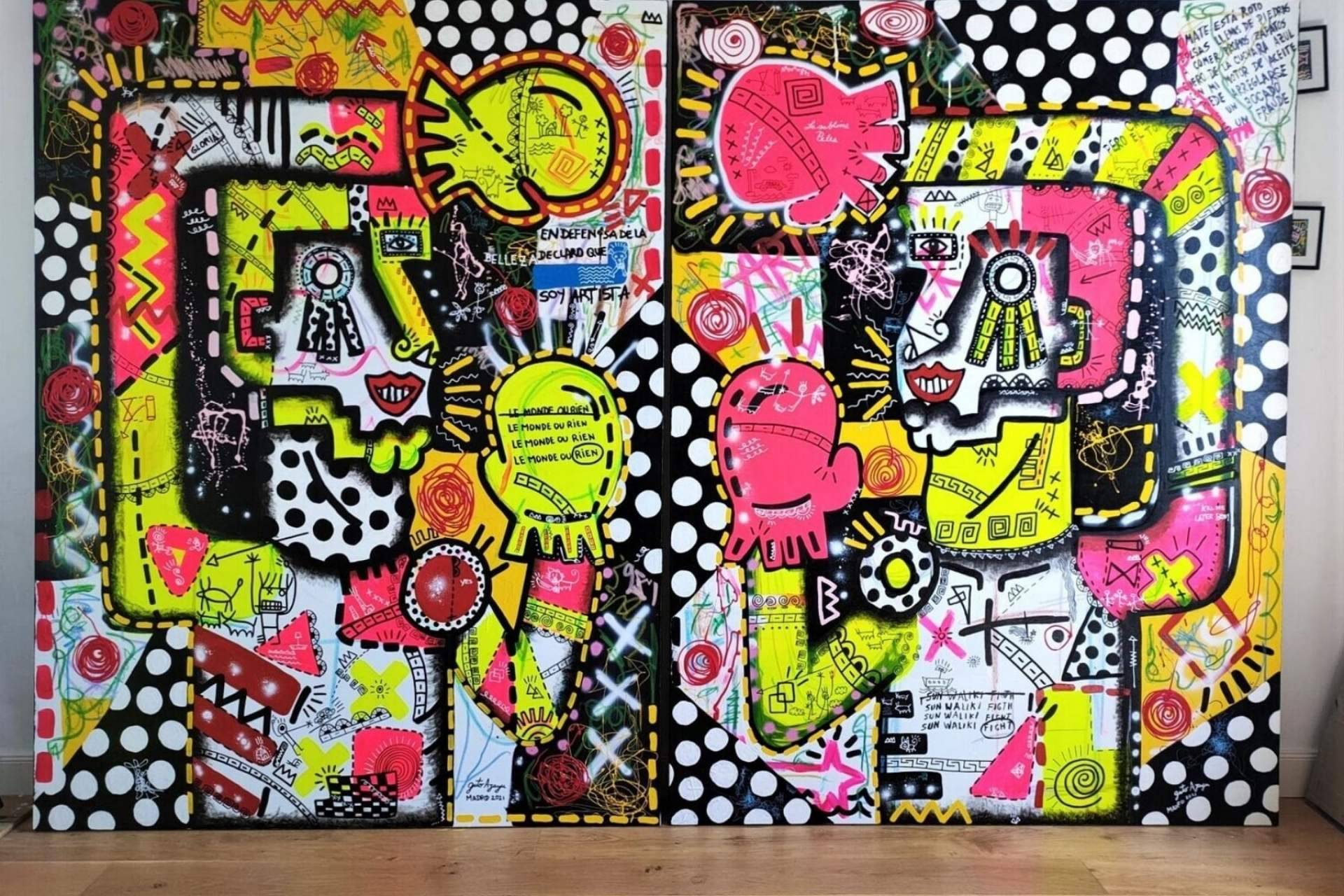 El artista Guto Ajayu crea arte mediante la combinación entre lo histórico y contemporáneo: antique cultures, pop art & street art