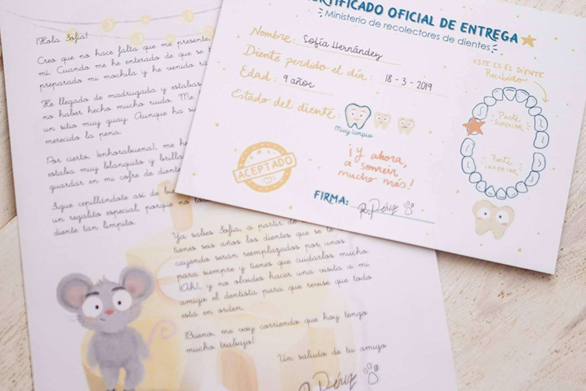 Una carta personalizada escrita por el Ratoncito Pérez, la forma de mantener la ilusión y la fantasía en los niños que están perdiendo los dientes