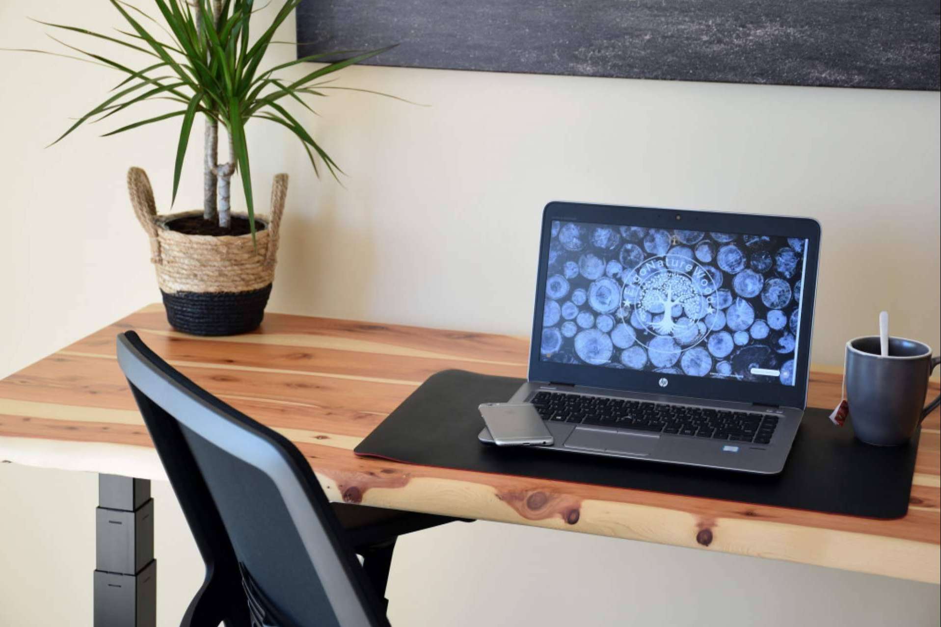 Madera natural maciza y ergonomía con el escritorio elevable de ErgoNatureWood