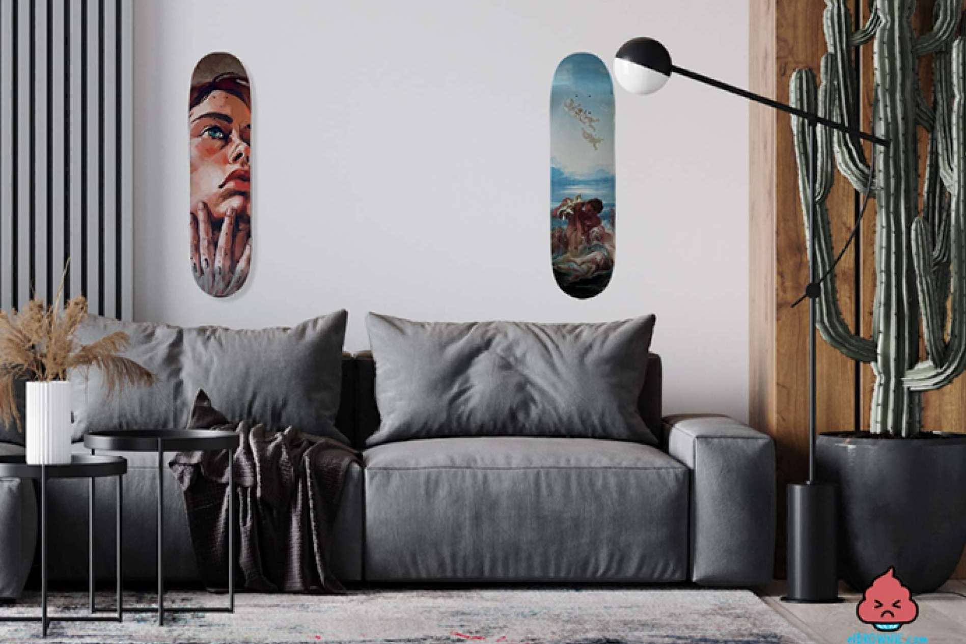 elBrownie ofrece skates únicos y personalizados por artistas urbanos para decorar espacios