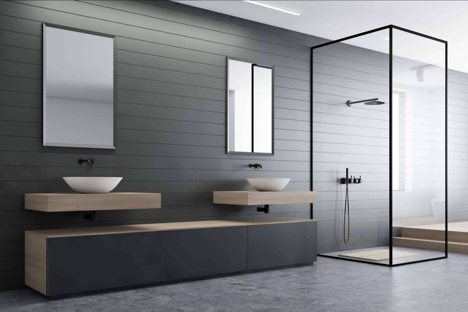 Para modernizar la sala de baño, los platos de ducha de resina de Balnearian ofrecen durabilidad y estética