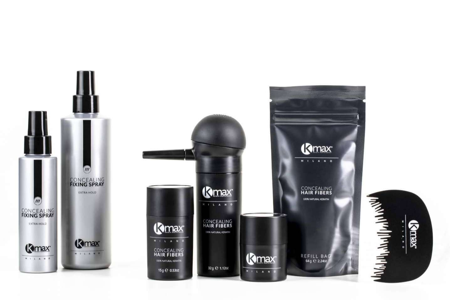 Tratar la caída de cabello con las fibras capilares 100 % naturales de Kmax