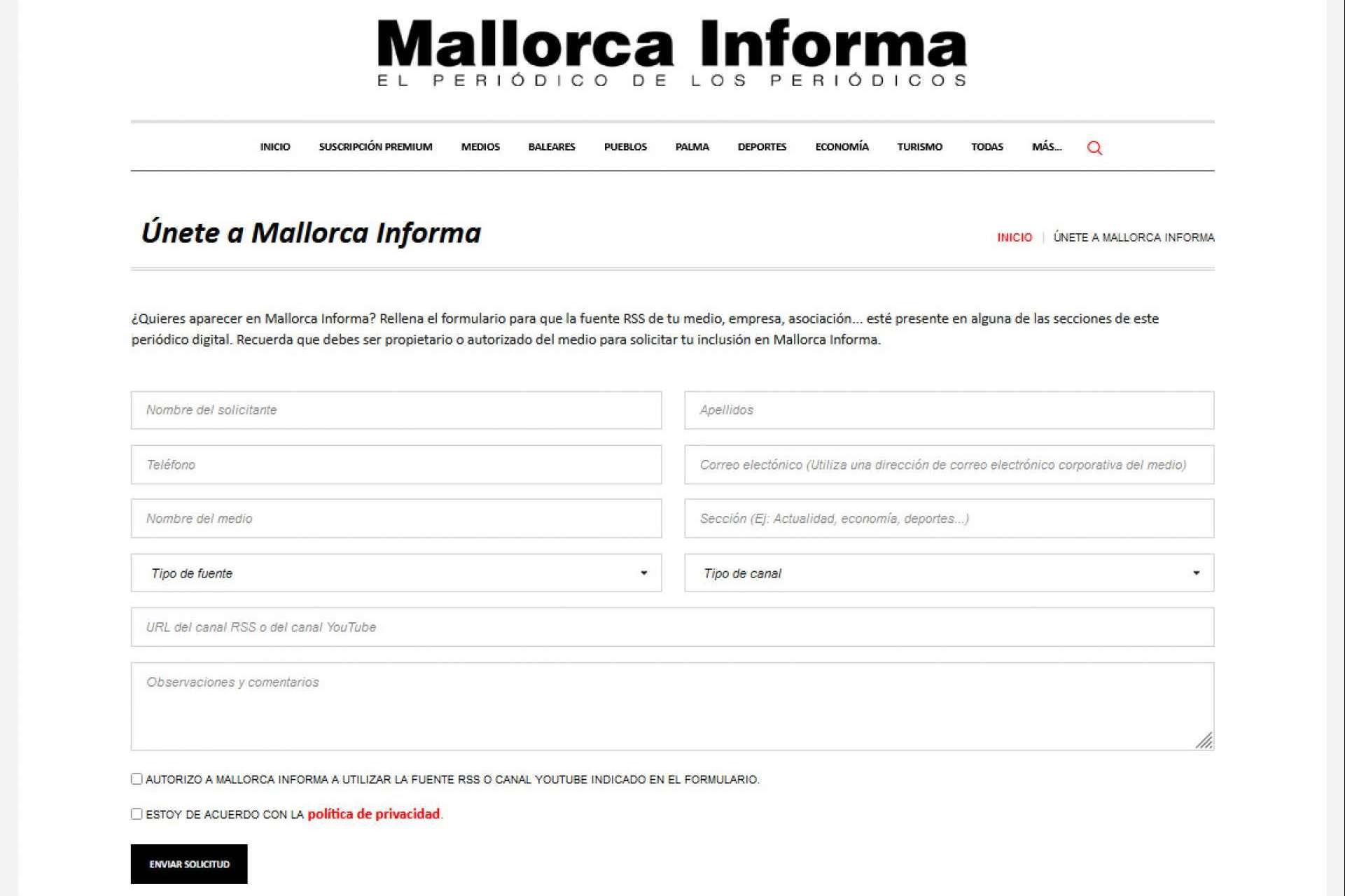El periódico digital Mallorca Informa centra su filosofía en el respaldo entre medios de comunicación