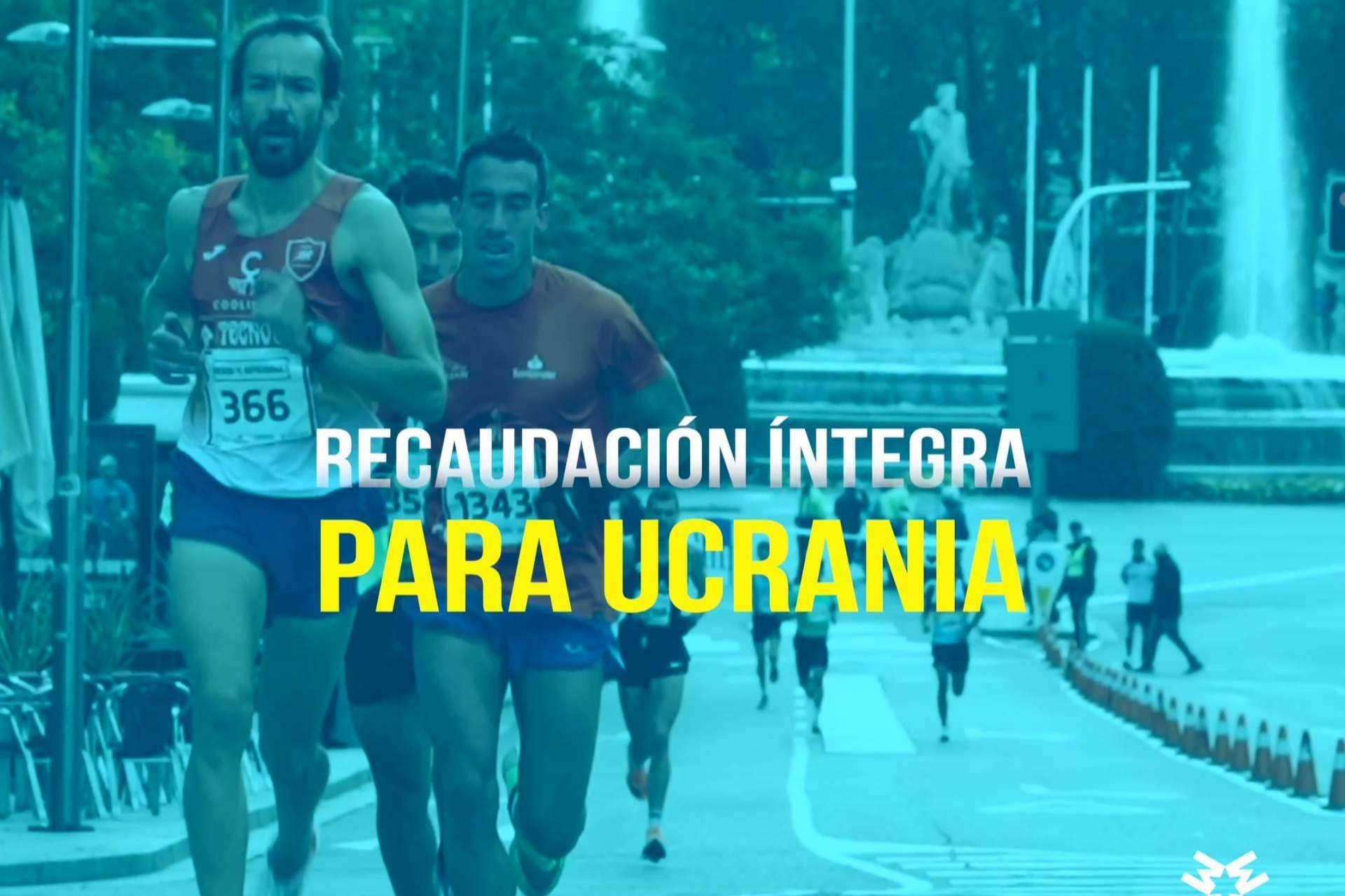 'Madrid Futuro x Ucrania’. La capital de España se tiñe con la bandera ucraniana a lo largo de 5km de marcha por la paz