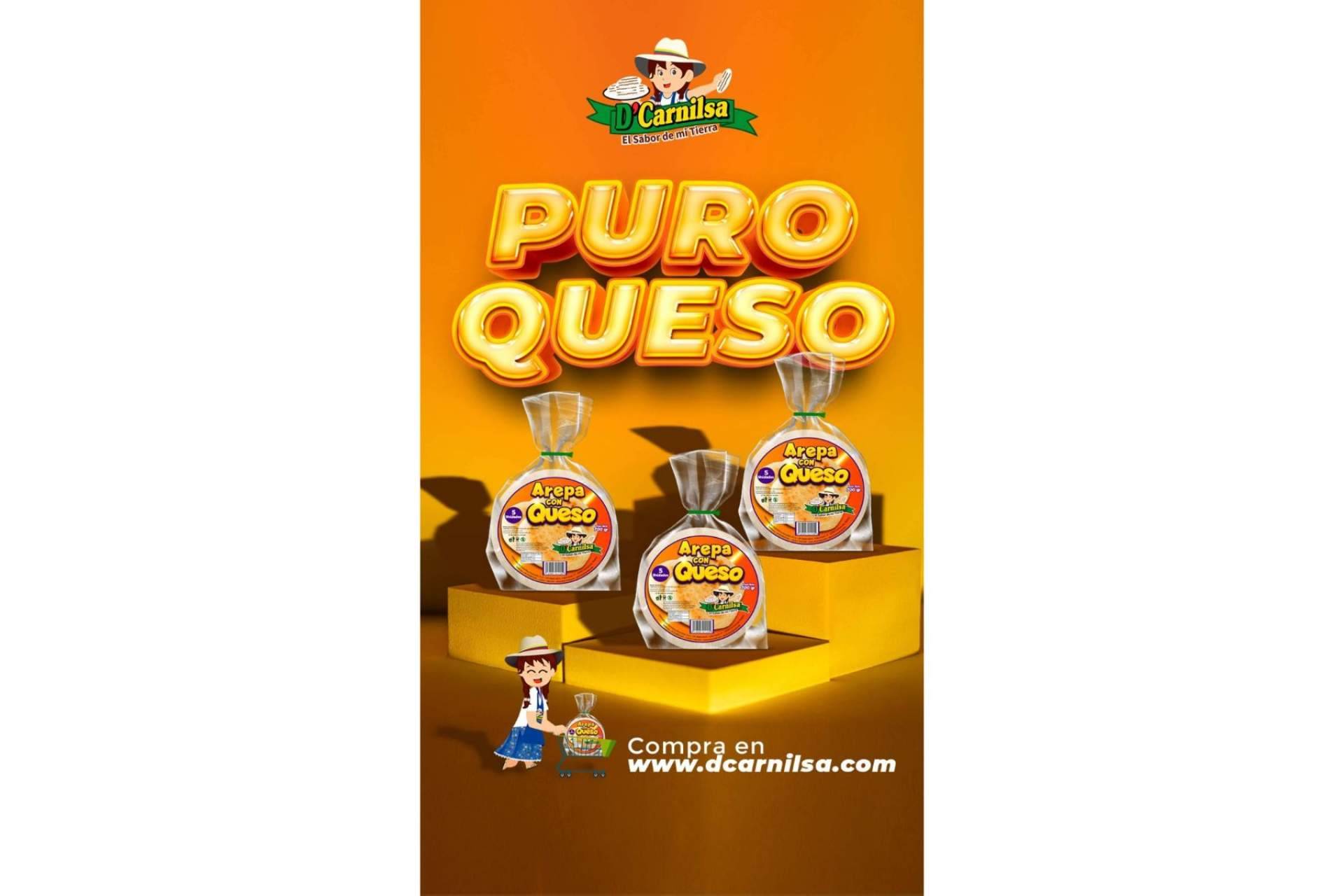 La auténtica arepa de queso colombiana, comercializada por D’Carnilsa