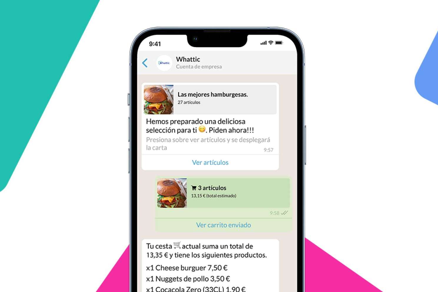 El nuevo sistema de pedidos online, Whattic, también está disponible por WhatsApp