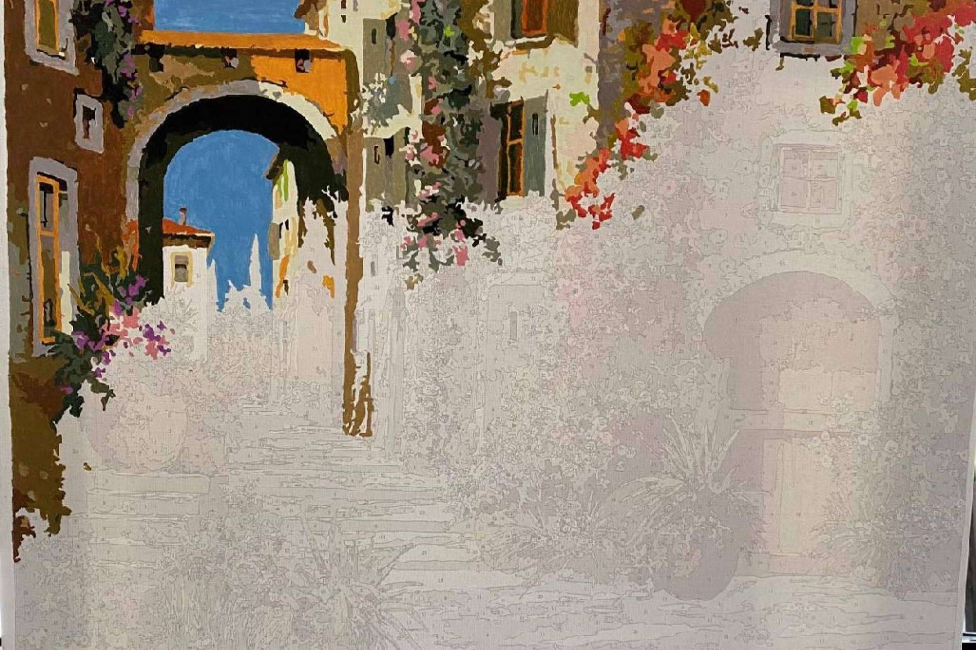 Relajarse y disfrutar en otoño con la actividad de pintar por números que alivia el estrés, Canvas by Numbers