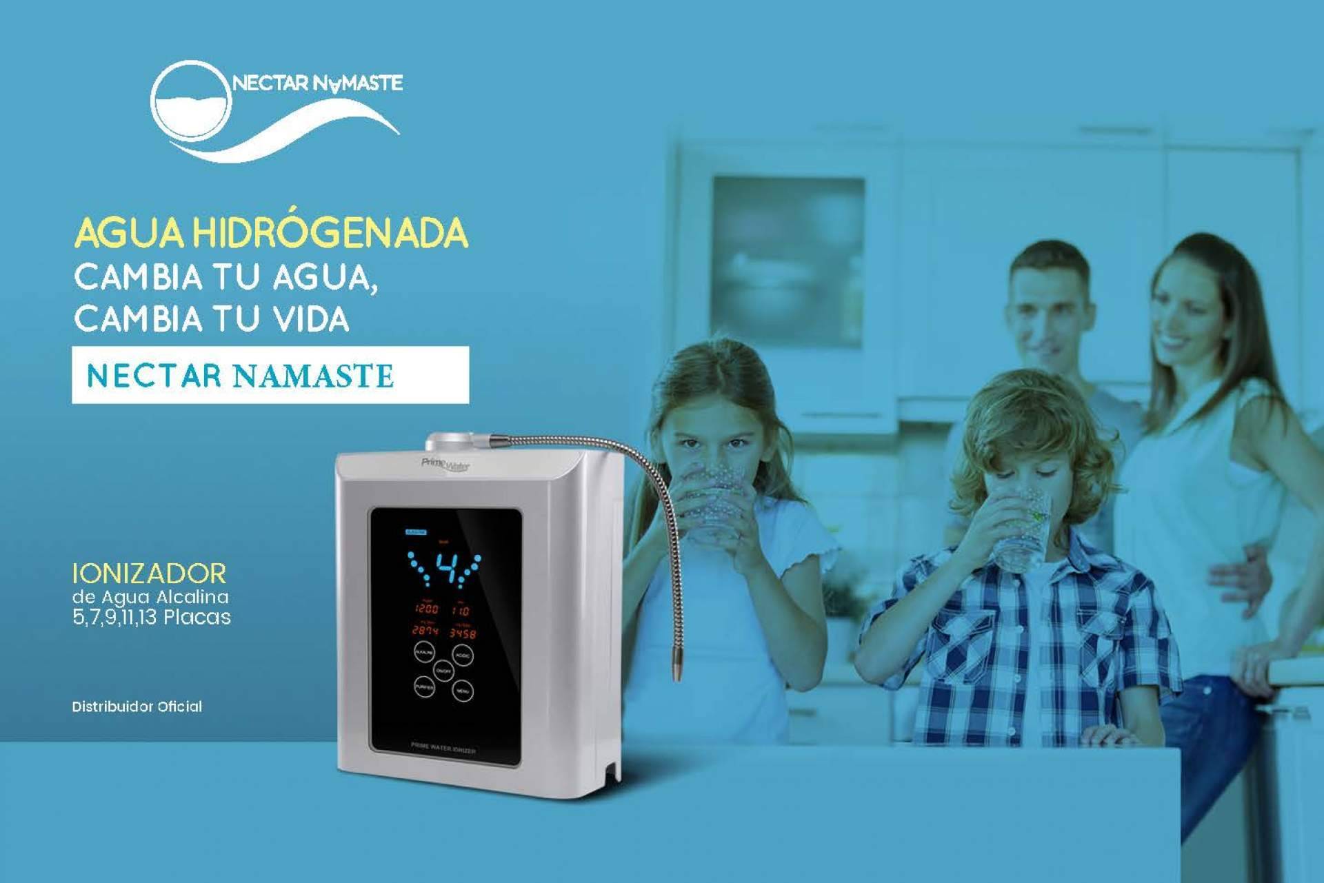 Néctar Namasté presenta su ionizador de agua alcalina ionizada e hidrogenada