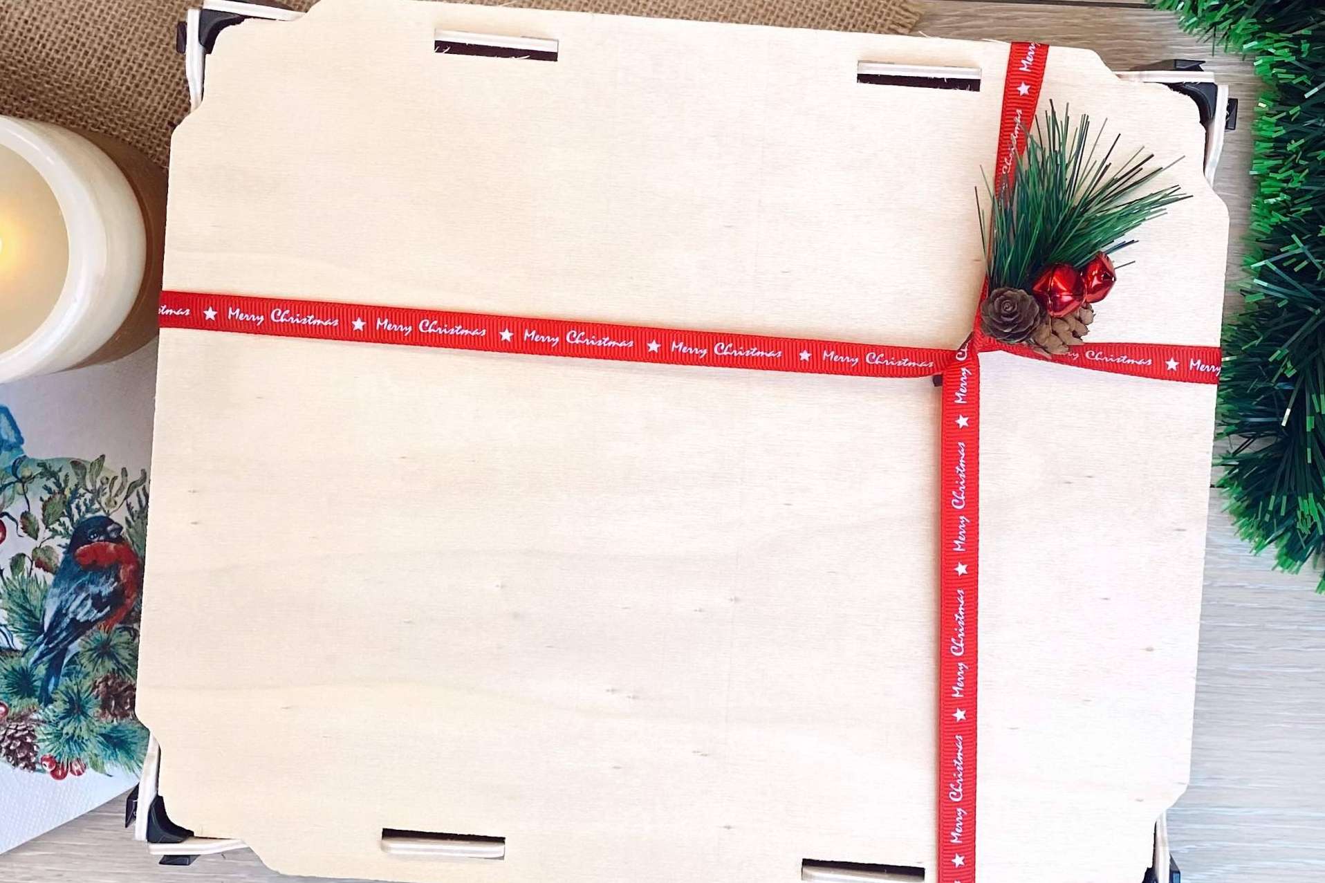 Las cajas de madera personalizadas que ofrece Sincla, perfectas para las cestas de Navidad