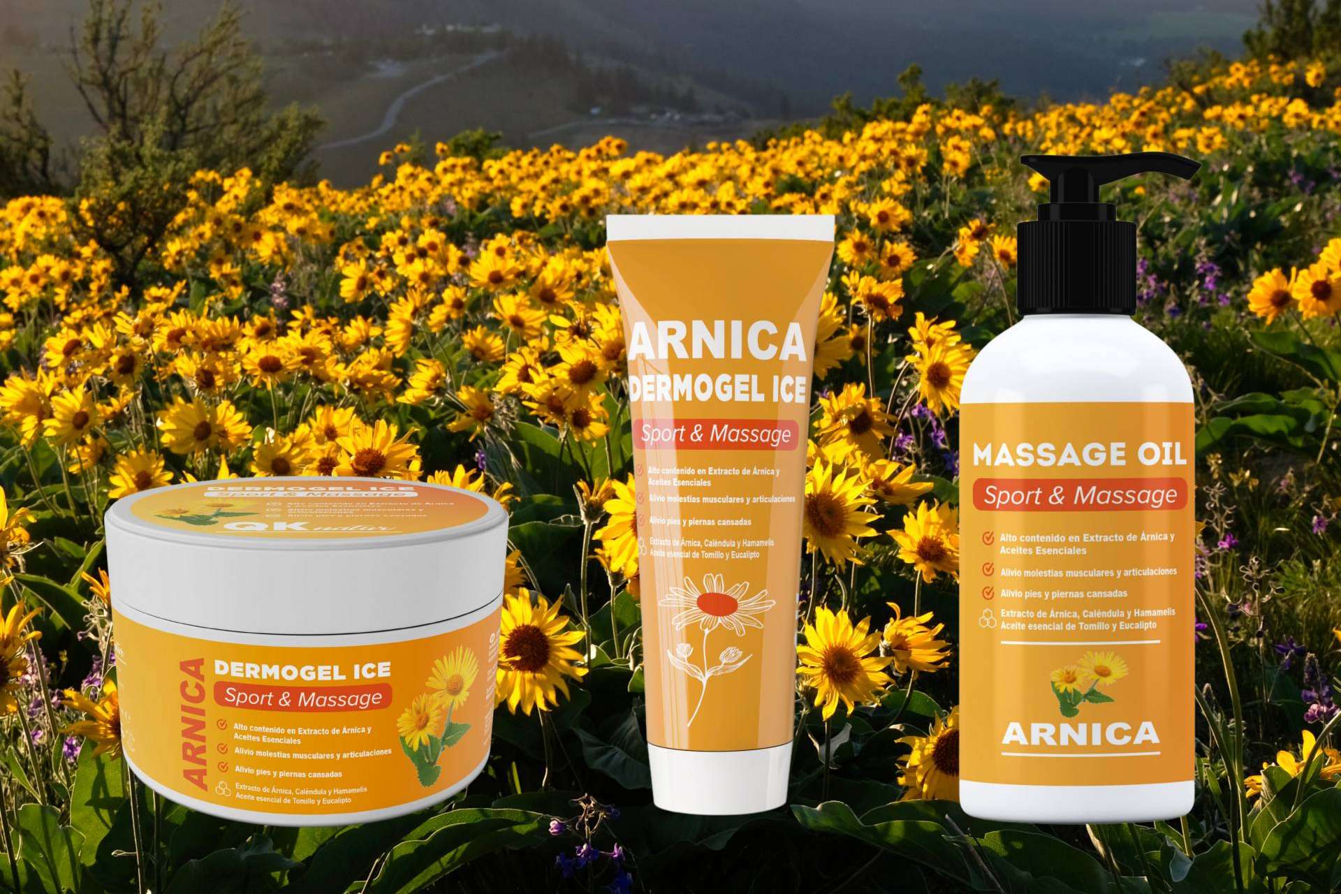 QKnatur ofrece crema y aceite masaje árnica