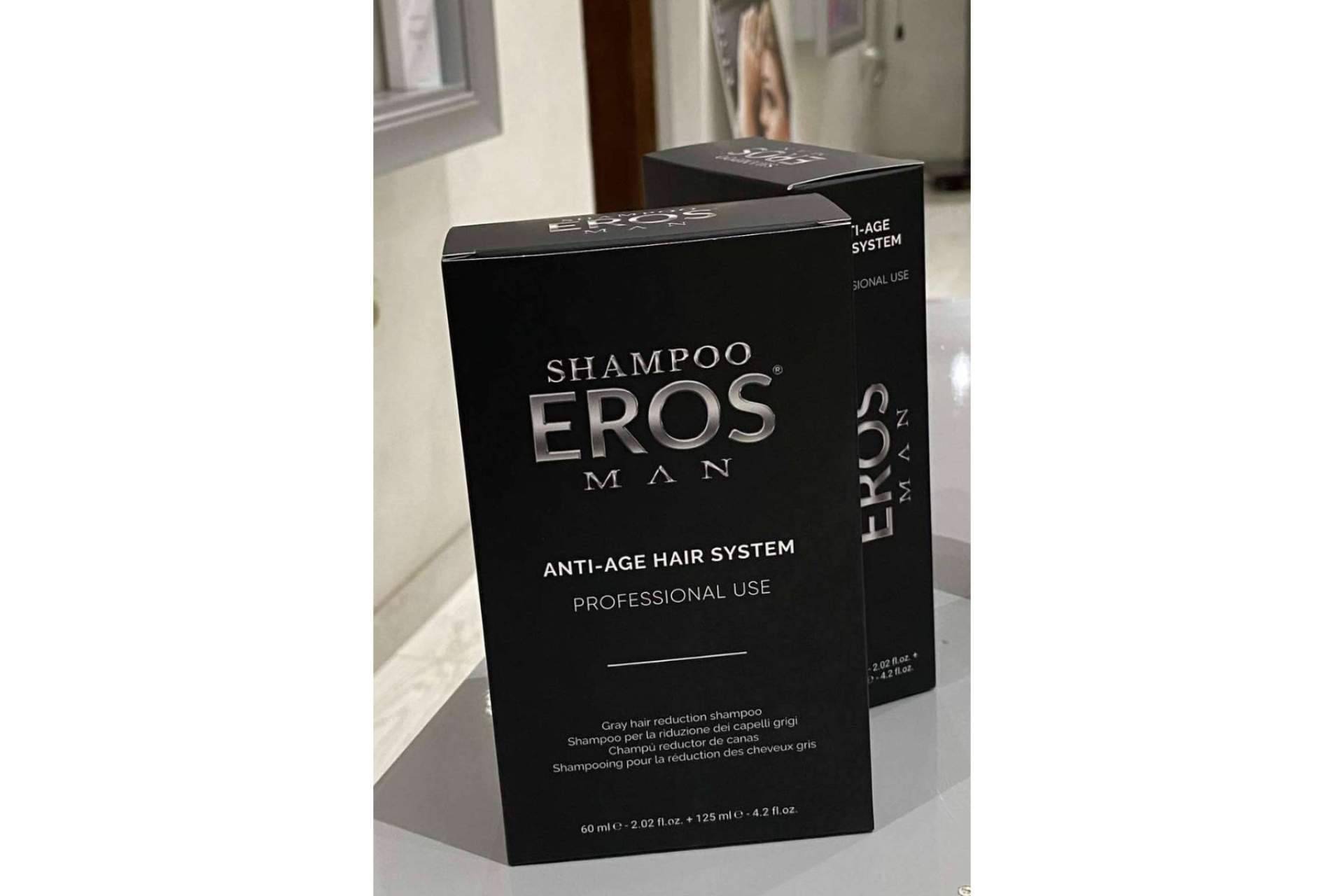 Revolución en el sector de los productos antiedad con el champú cubre canas para hombre Eros Man