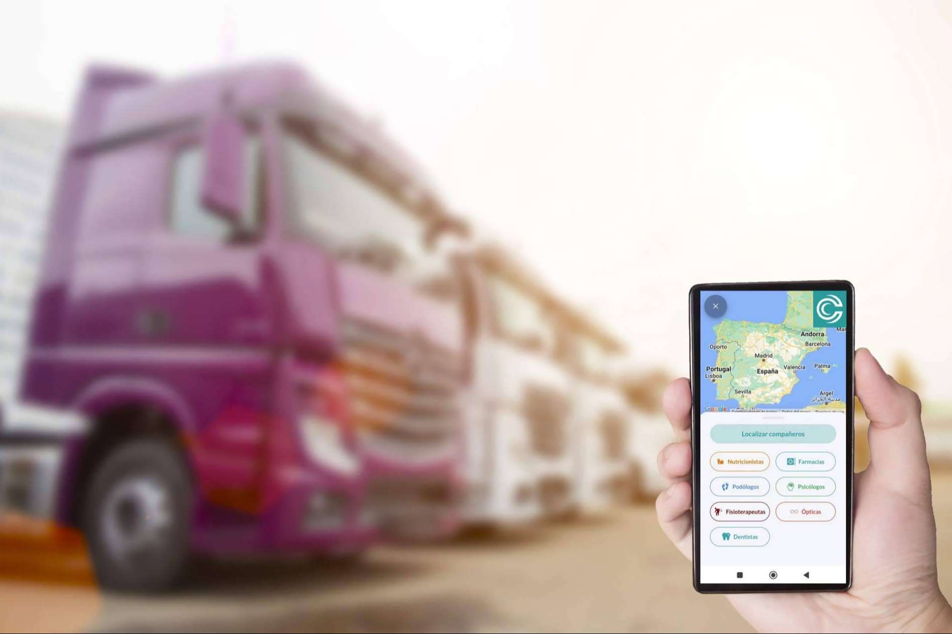 La aplicación de salud diseñada para conductores profesionales