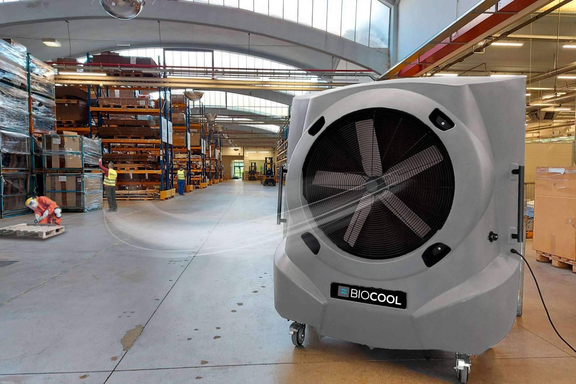 La solución sostenible que regula la temperatura de los espacios tanto abiertos como cerrados, climatizador portátil de Biocool