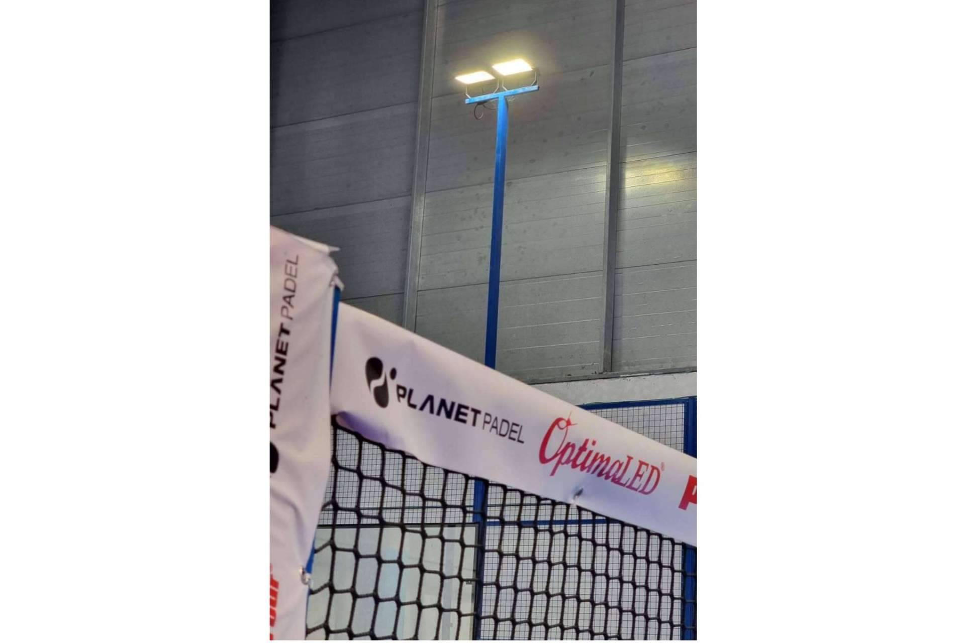 Planet Padel Indoor de Torrejón ya dispone de focos ÓptimaLED