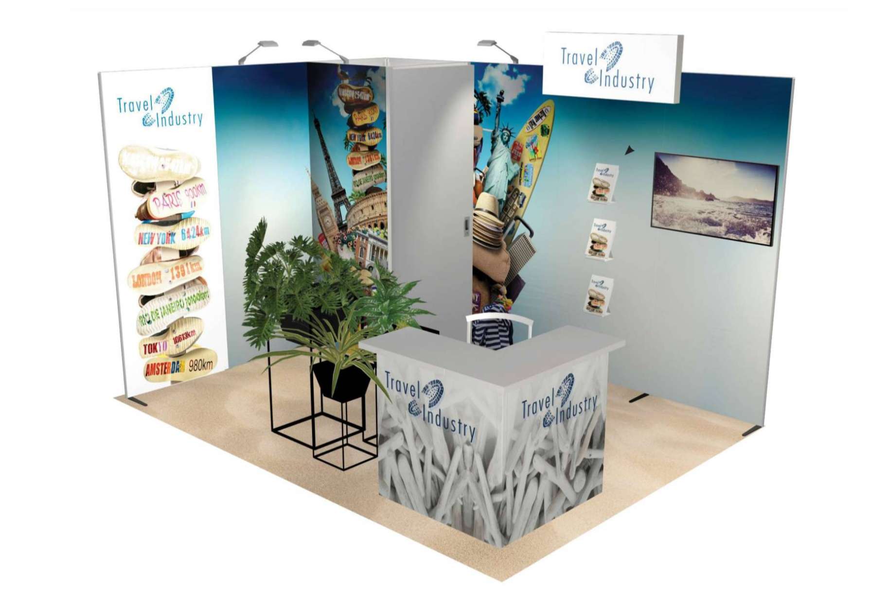 El stand reutilizable de Olika Stands permite mostrar una marca de forma consistente con el más alto estándar de calidad