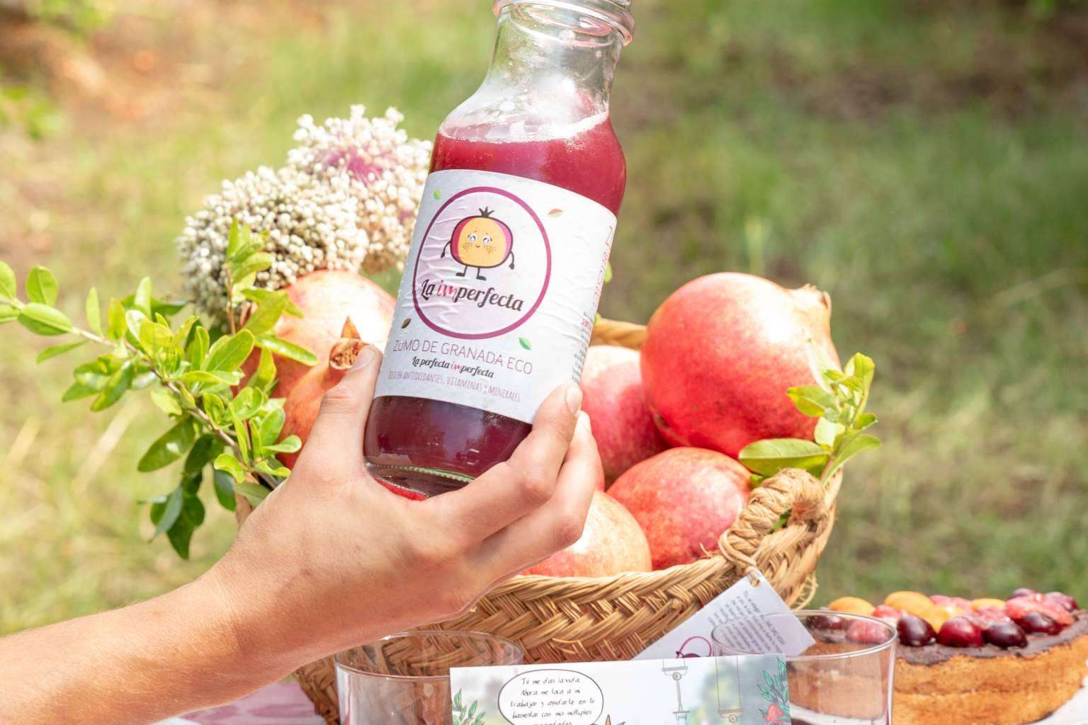 La Imperfecta presenta los zumos de granada ecológicos calidad premium