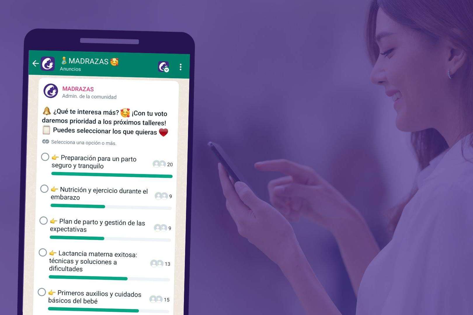 Conocer la comunidad de WhatsApp que está revolucionando la experiencia de la maternidad