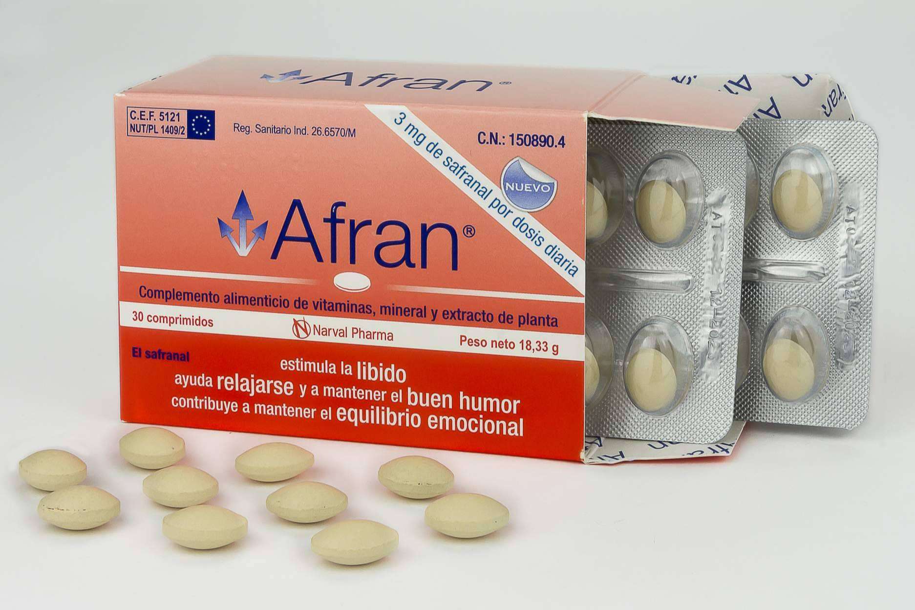 Afrán para mantener el equilibrio emocional y el buen humor, de laboratorios Narval Pharma