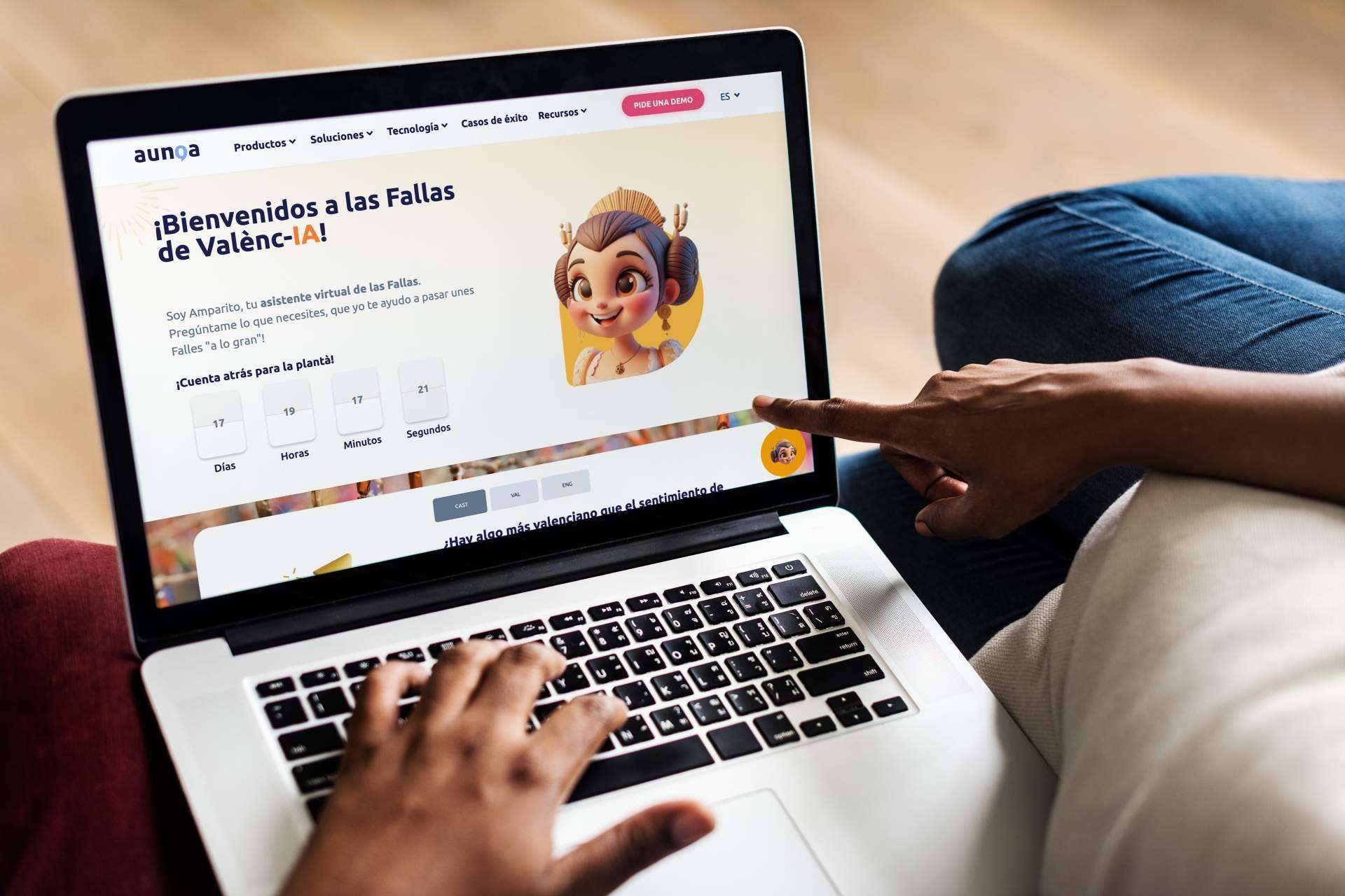 Aunoa presenta Amparito, el chatbot Fallera de València; tradición, cultura y tecnología