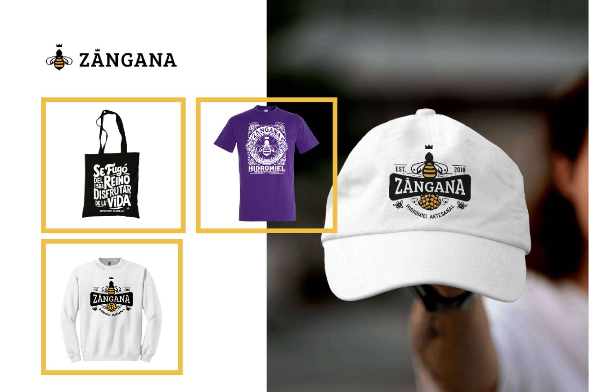 Hidromiel Zángana lanza una línea de camisetas, sudaderas, bolsas y gorras originales y únicas