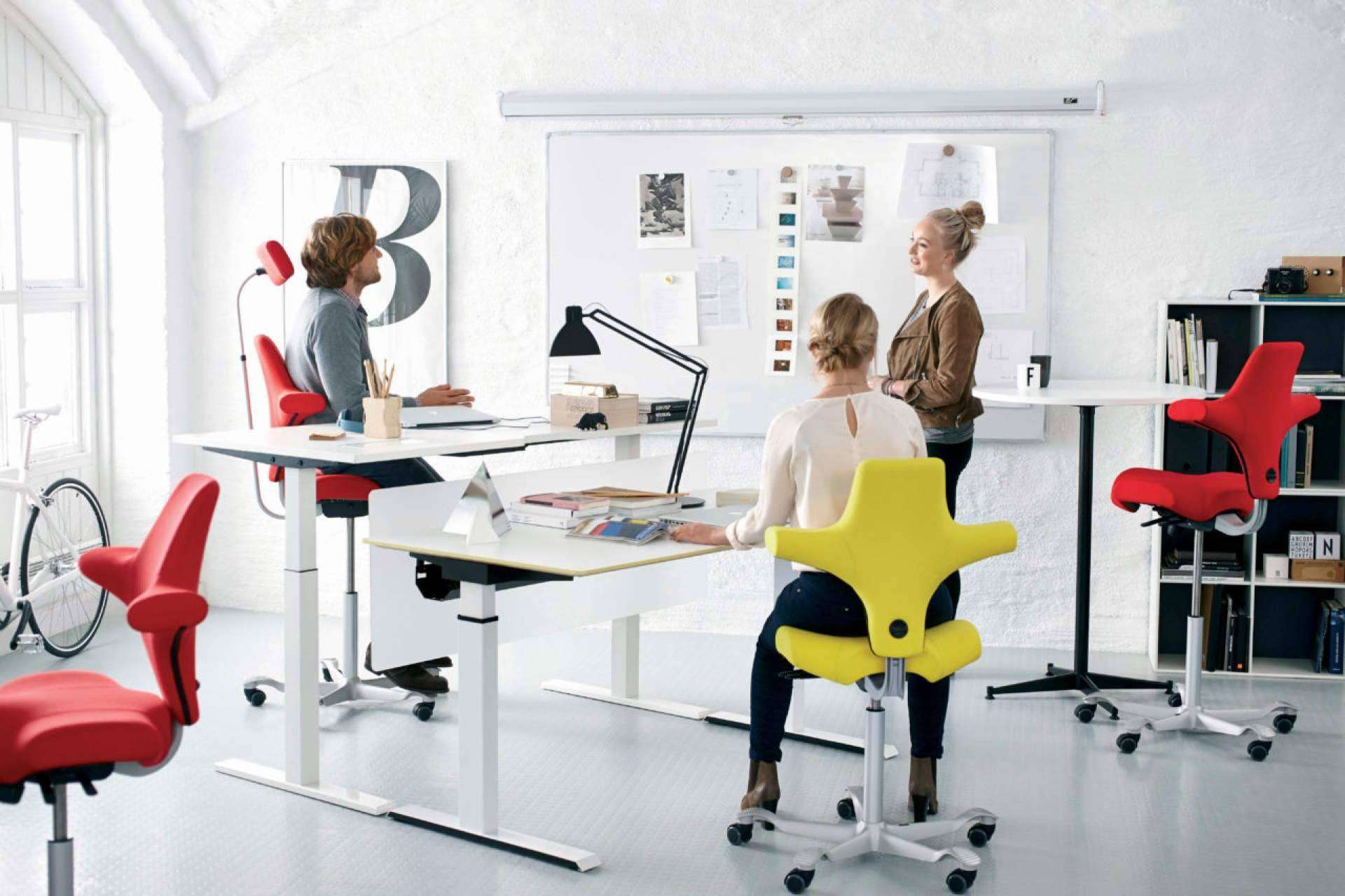 Las sillas ergonómicas ajustables de Mobiliar ofrecen comodidad y apoyo durante la jornada laboral