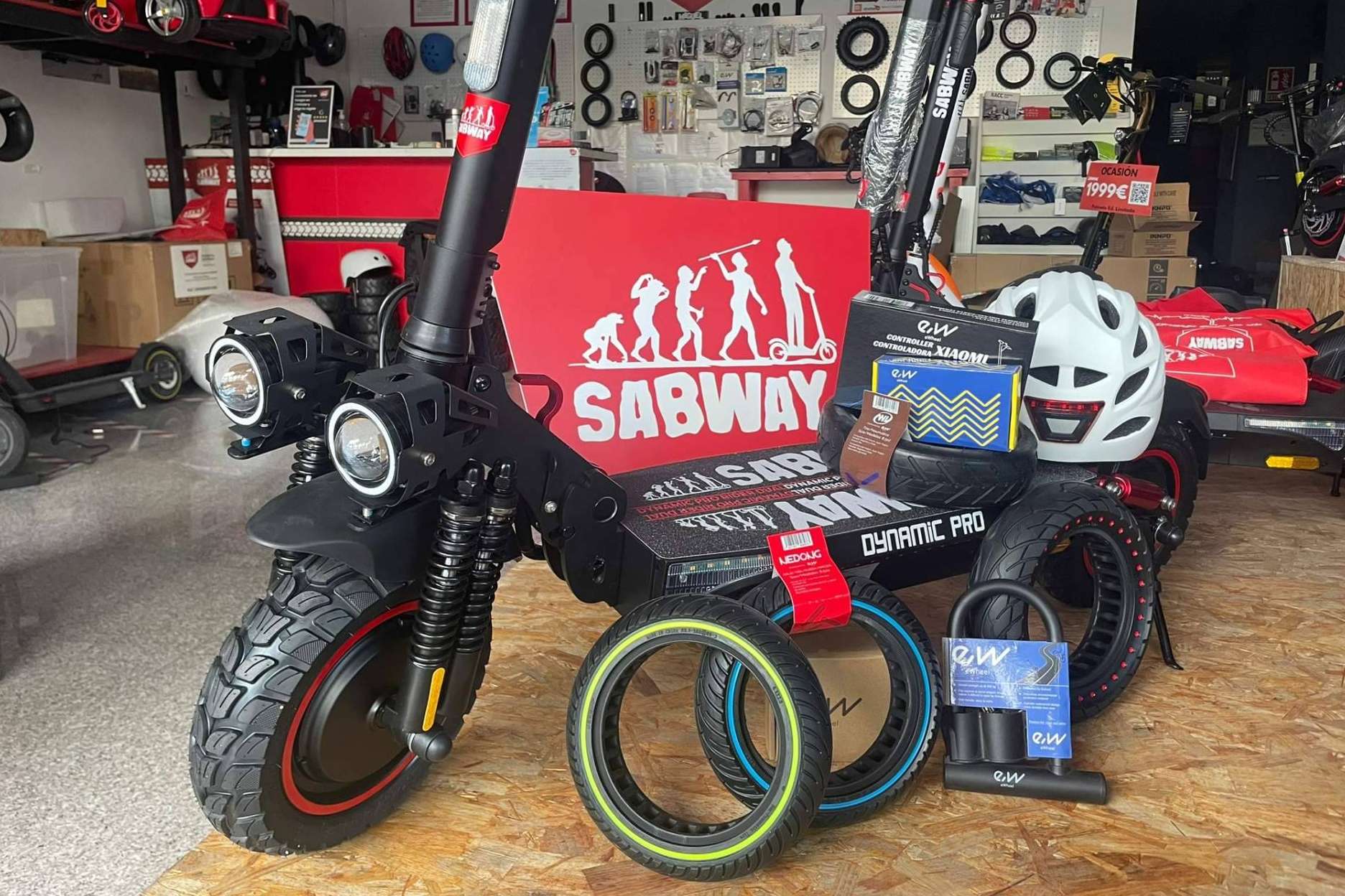 SABWAY y Ewheel Colaboran para ofrecer los mejores recambios y accesorios para patinetes eléctricos en España.