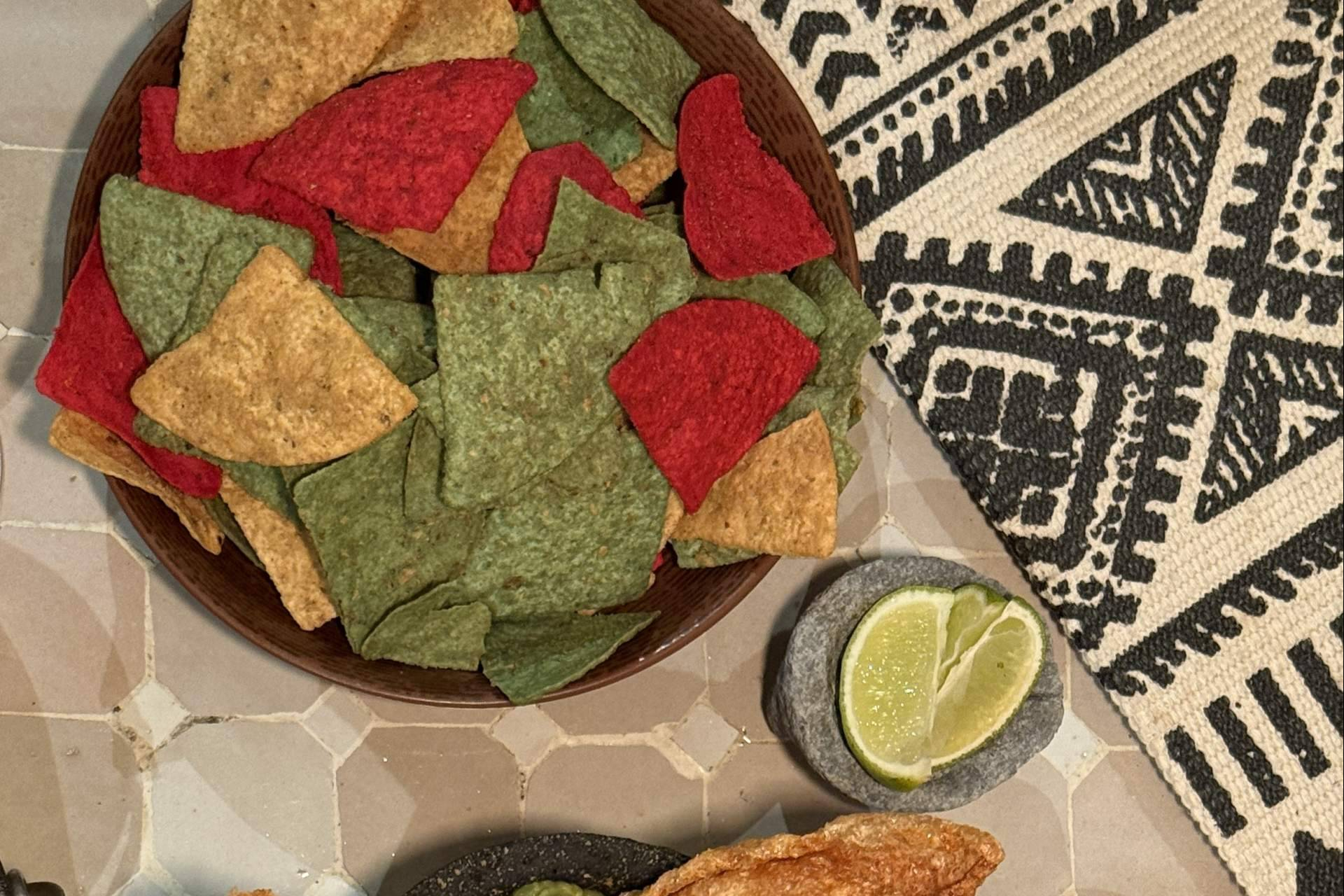 Septiembre con sabor a México; Totopos Tricolor de Maíz Maya