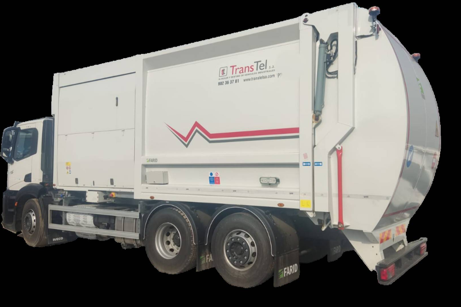 TransTel refuerza su servicio de renting con vehículos RSU y lavacontenedores de carga lateral