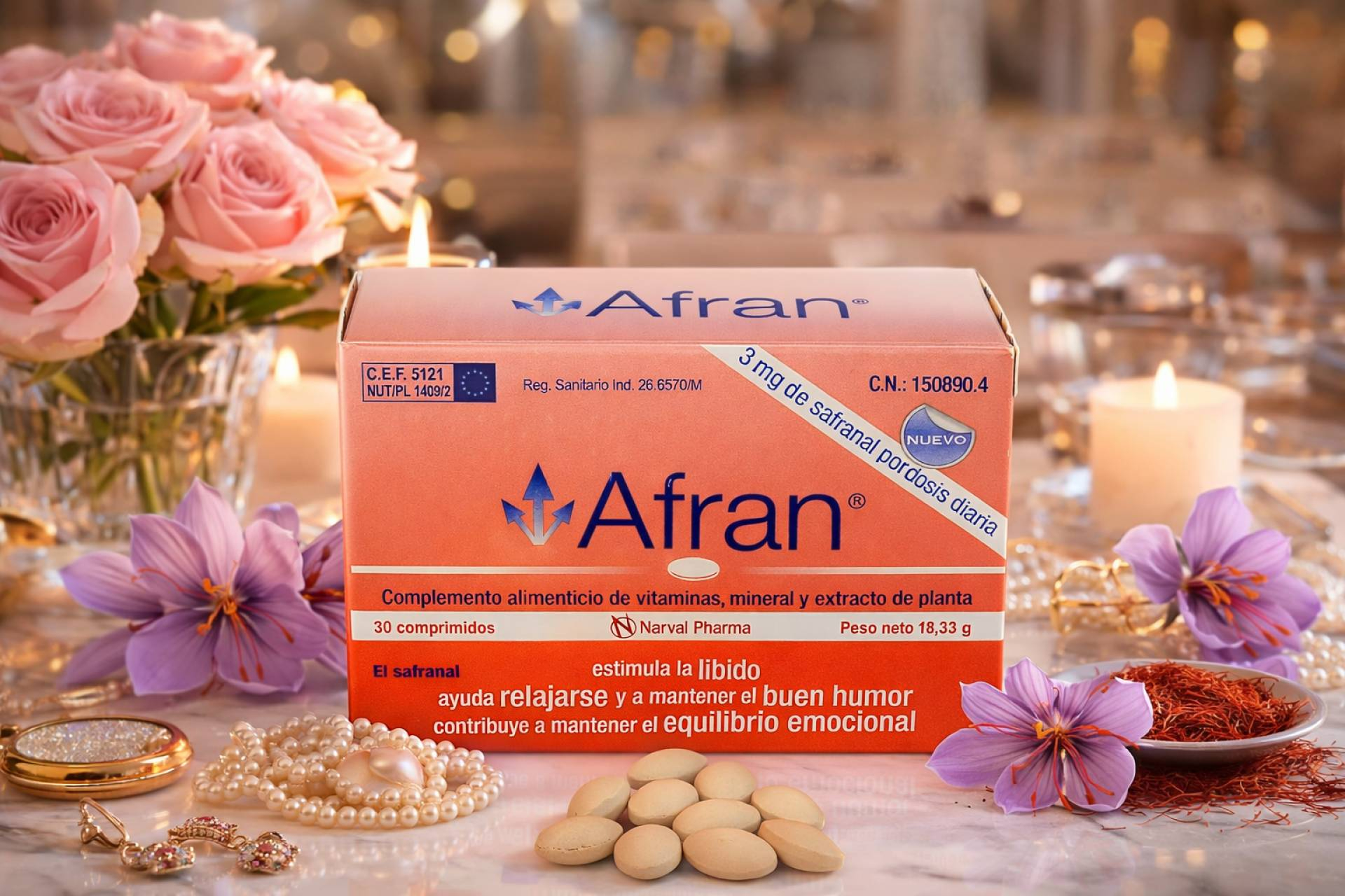 Afran, el complemento natural con azafrán de Narval Pharma para mejorar el estado de ánimo