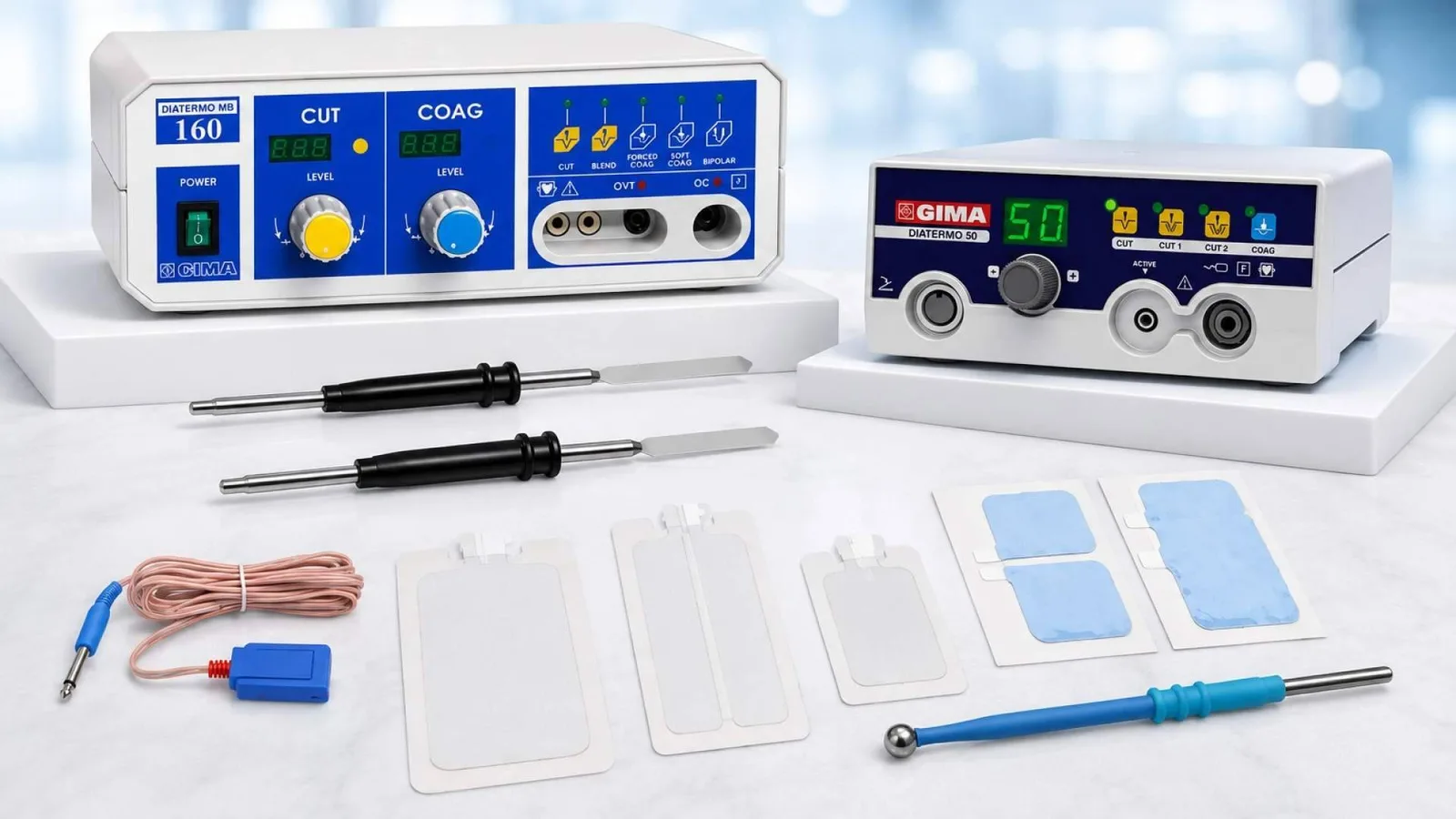 Electrobisturíes DIATERMO; monopolar, bipolar y accesorios para cirugía menor ambulatoria